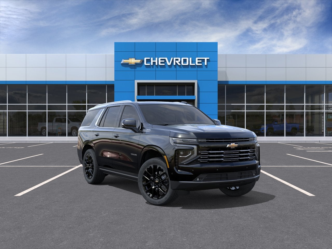 2026 Chevrolet Tahoe High Country in Black — front three-quarter view