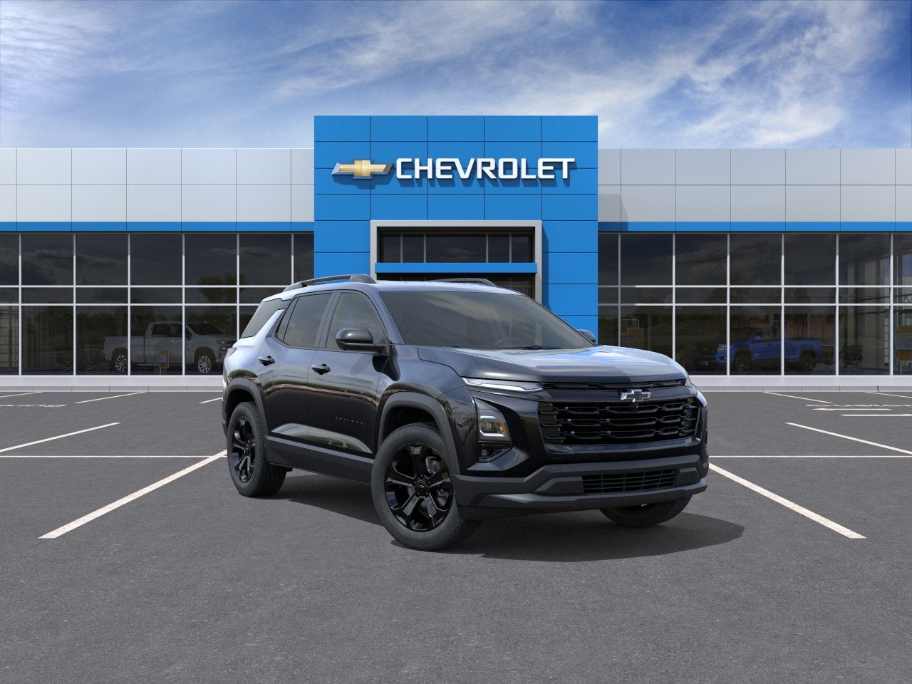 2026 Chevrolet Equinox LT in Mosaic Black Metallic — front three-quarter view