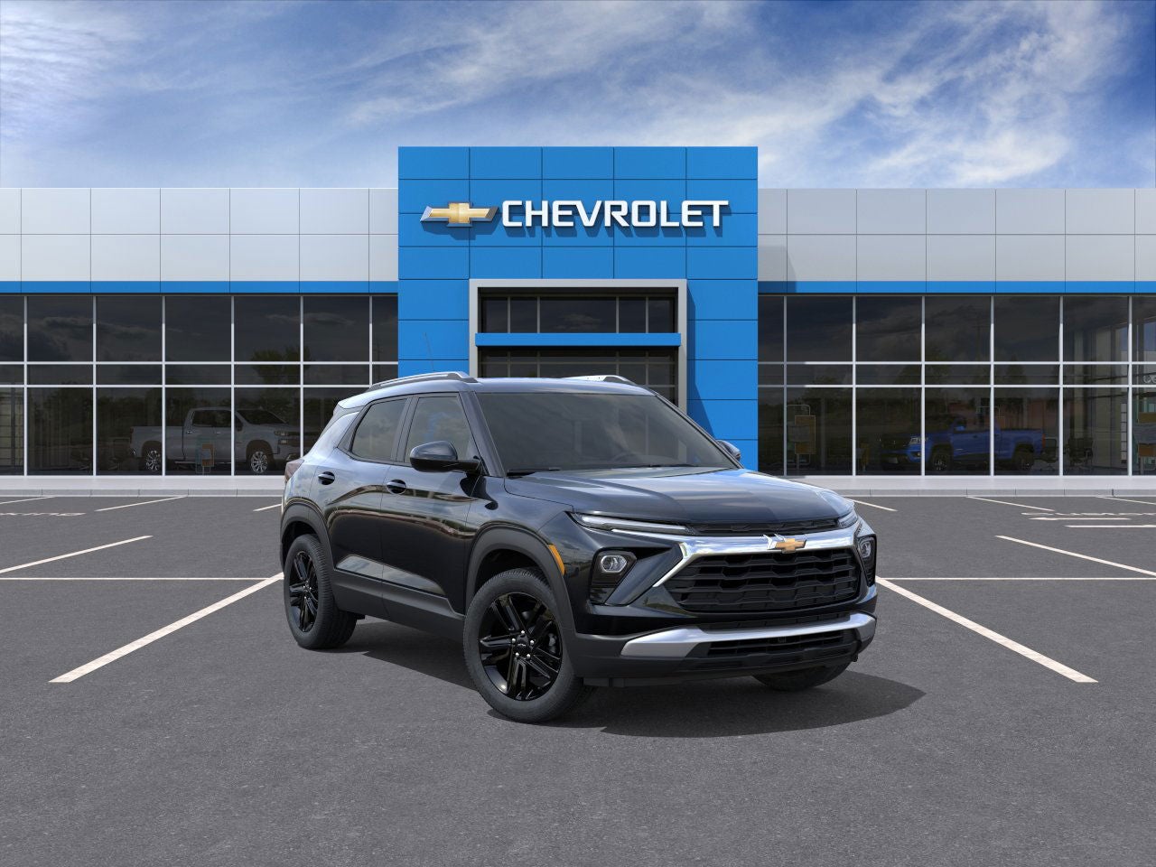 2026 Chevrolet Trailblazer LT in Mosaic Black Metallic — front three-quarter view