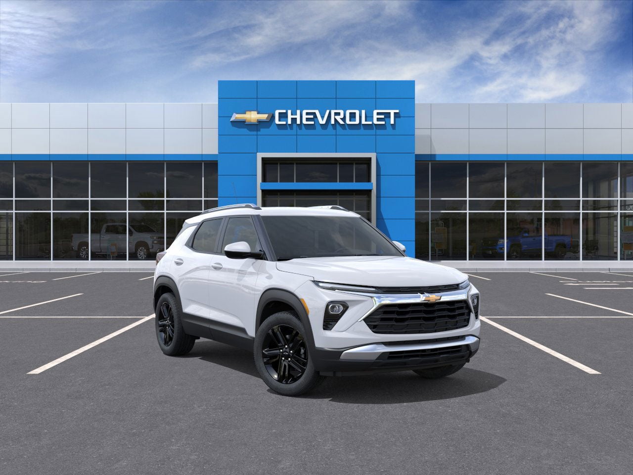 2026 Chevrolet Trailblazer LT in Summit White — front three-quarter view